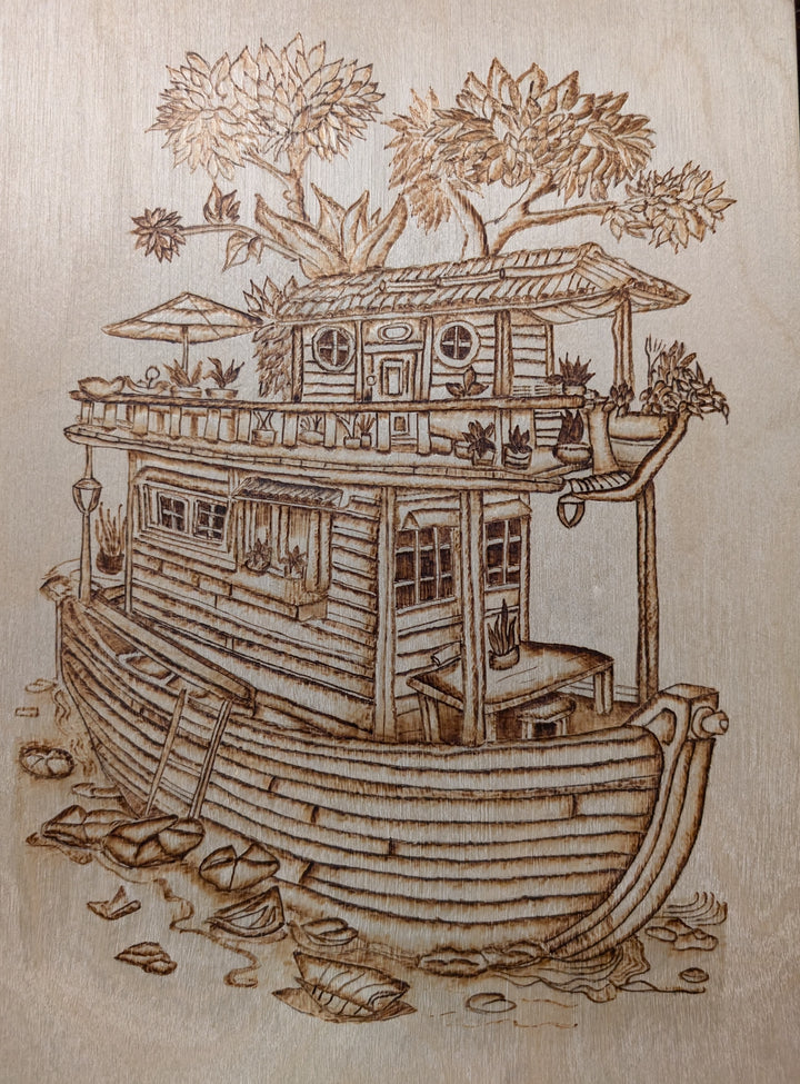 Fantasy houseboat